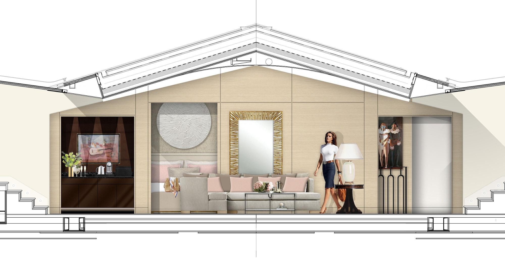 Hotel Sacher Salzburg Ngoại thất bức ảnh A section of a proposed penthouse apartment